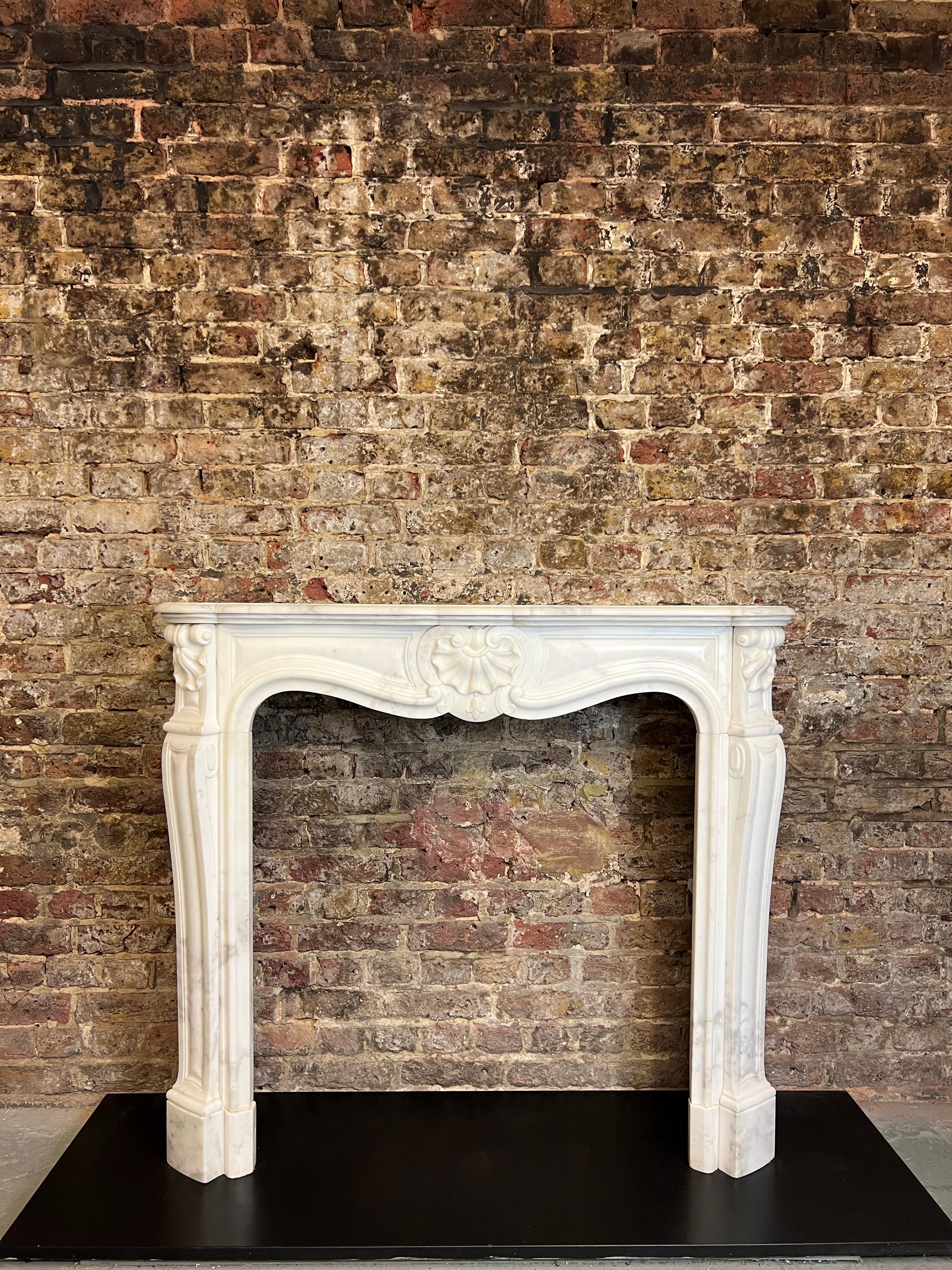 19th Century French Louis XV Marble Fireplace 1