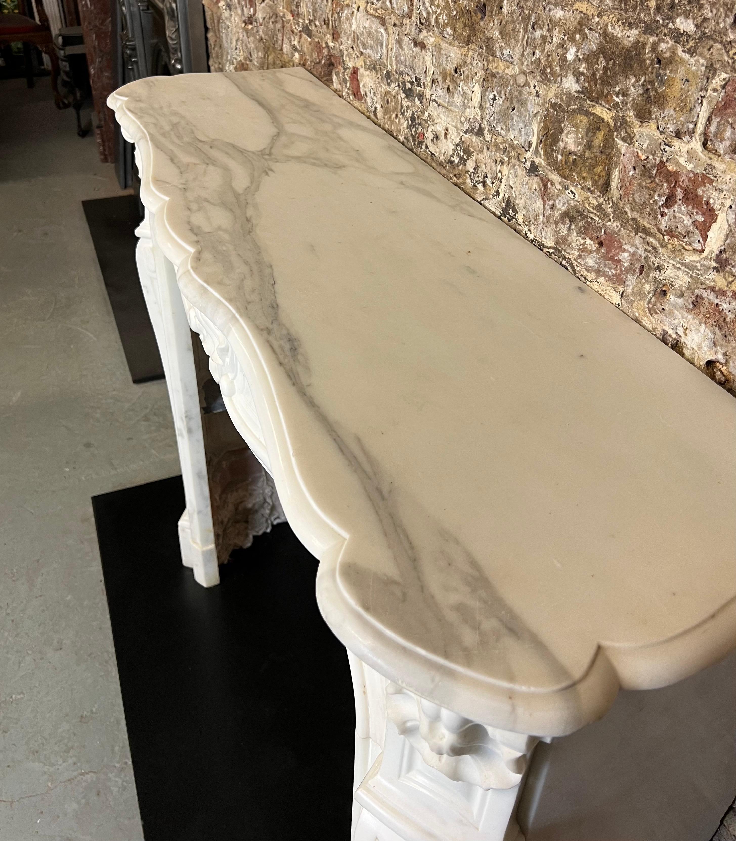 19th Century French Louis XV Marble Fireplace 2