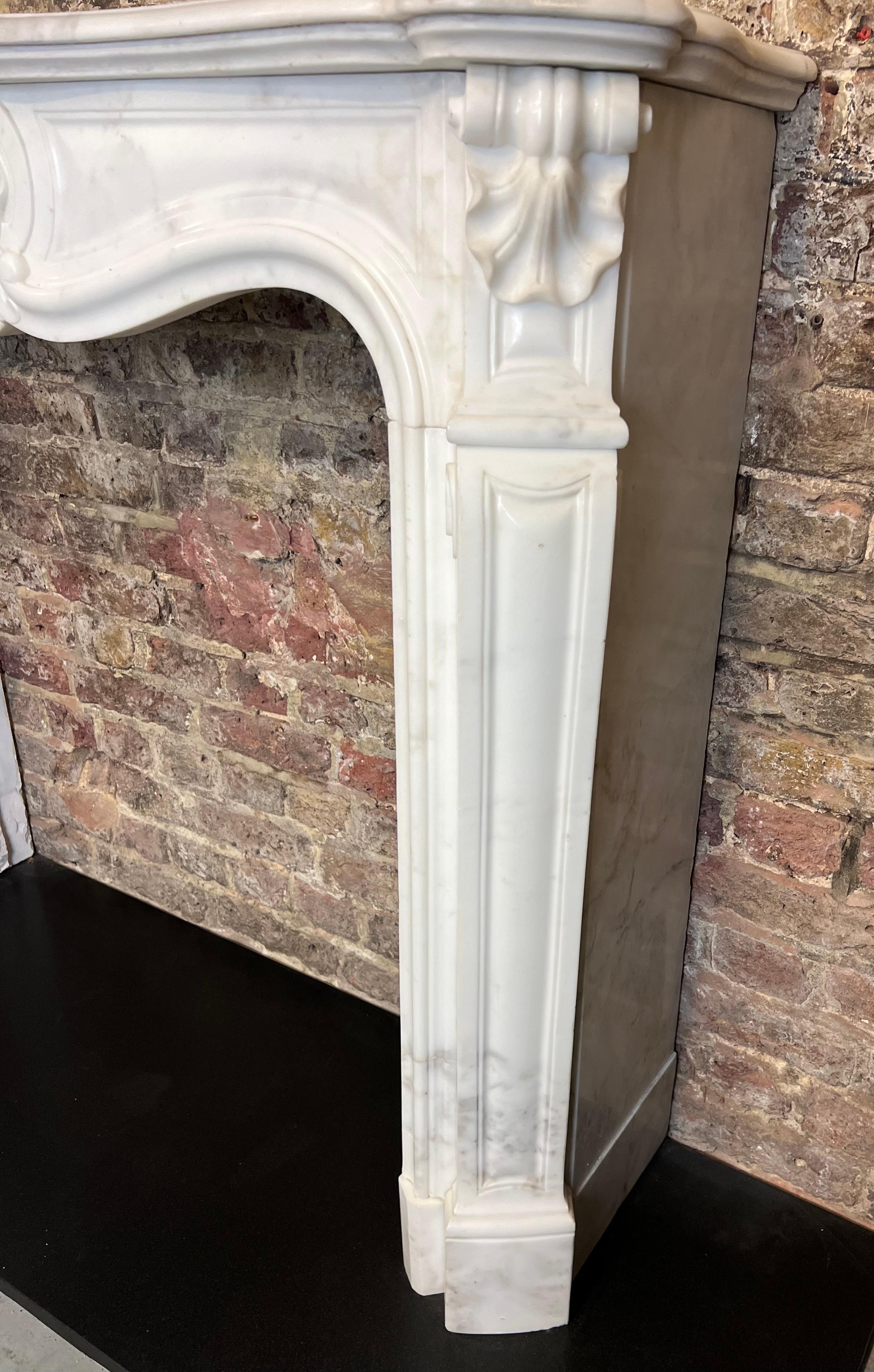 19th Century French Louis XV Marble Fireplace 3