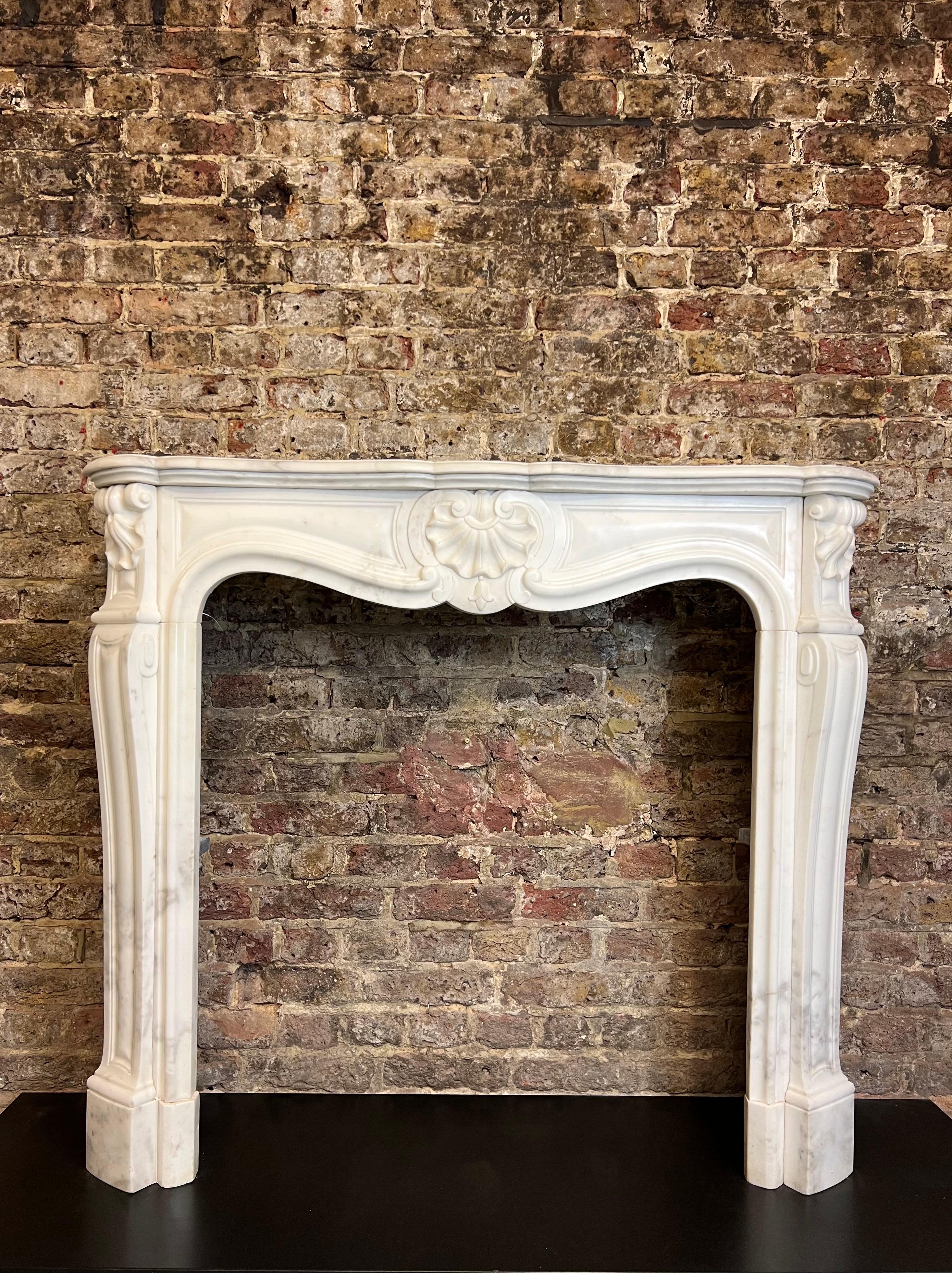 19th Century French Louis XV Marble Fireplace 4