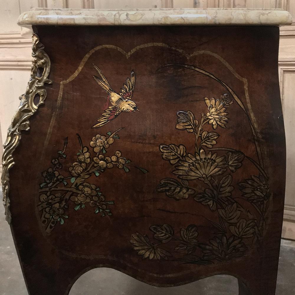 19th Century French Louis XV Marble-Top Bombe Commode 7