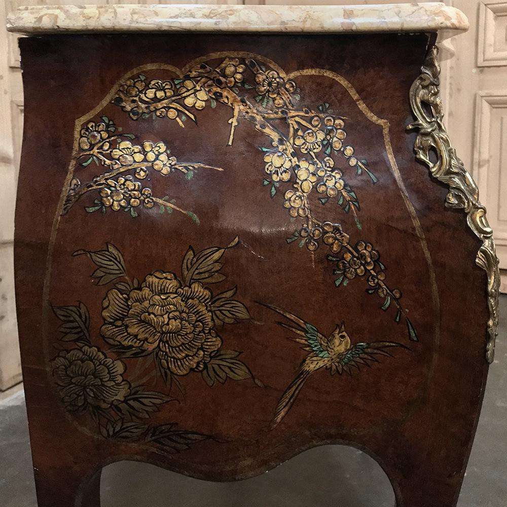 19th Century French Louis XV Marble-Top Bombe Commode 9
