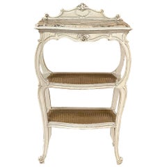 19th Century French Louis XV Marble-Top Console or Étagère End Table