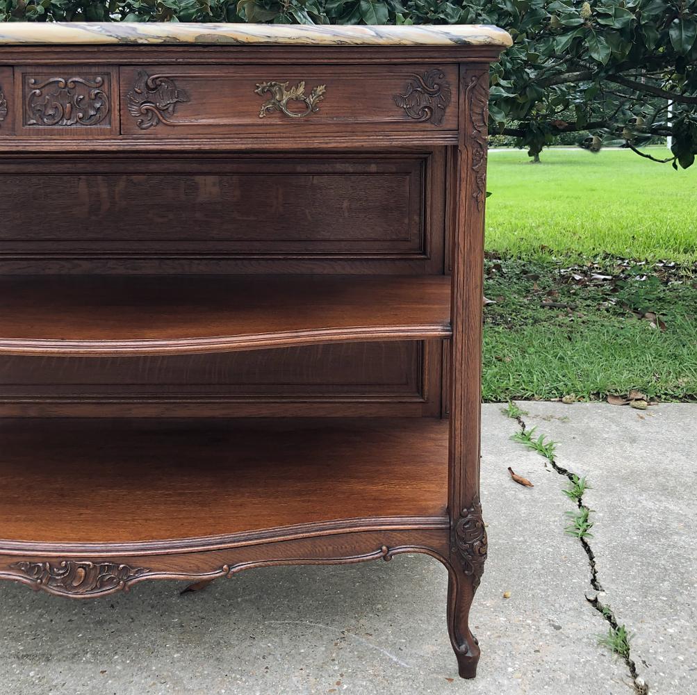 19th Century French Louis XV Marble Top Dessert Buffet For Sale 1