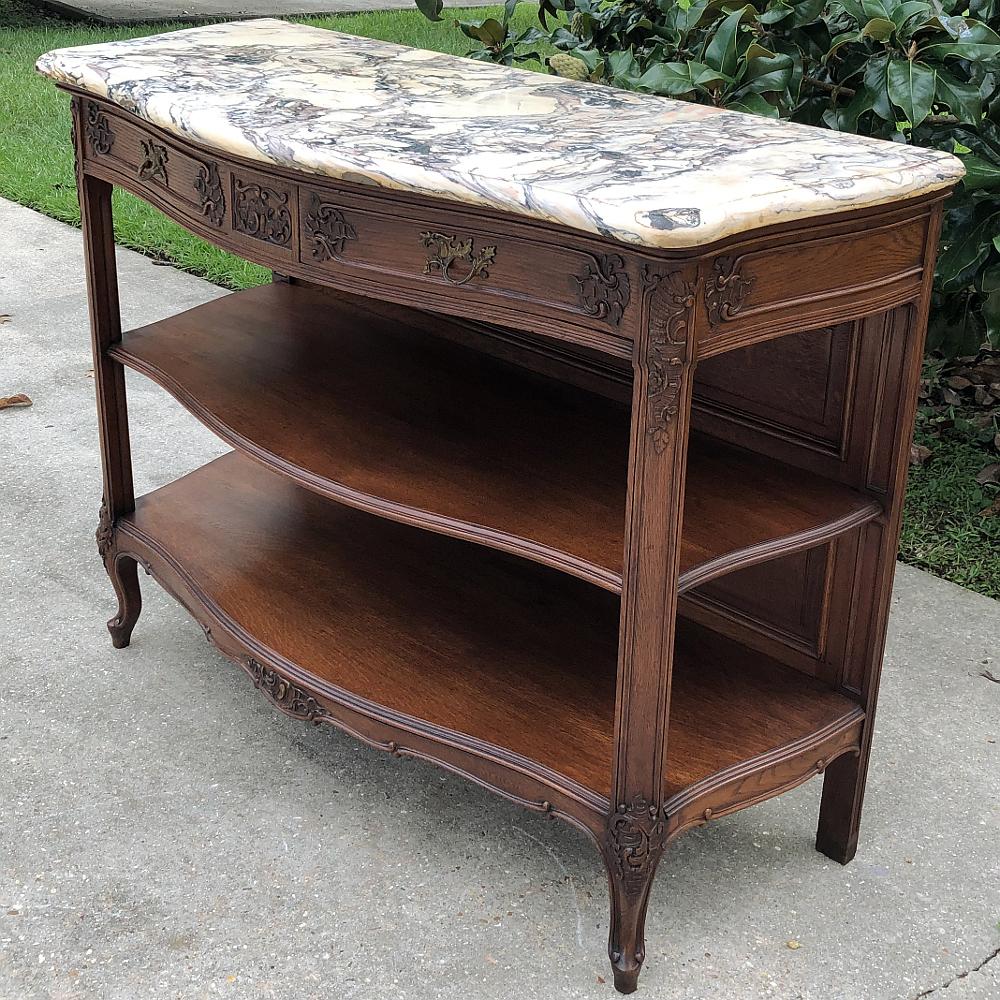 19th Century French Louis XV Marble Top Dessert Buffet For Sale 3
