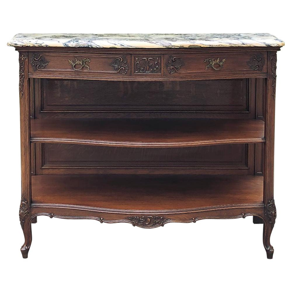 19th Century French Louis XV Marble Top Dessert Buffet