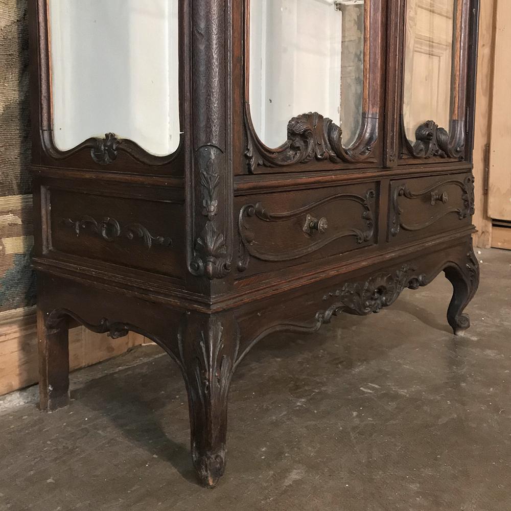 19th Century French Louis XV Marble Top Vitrine 3