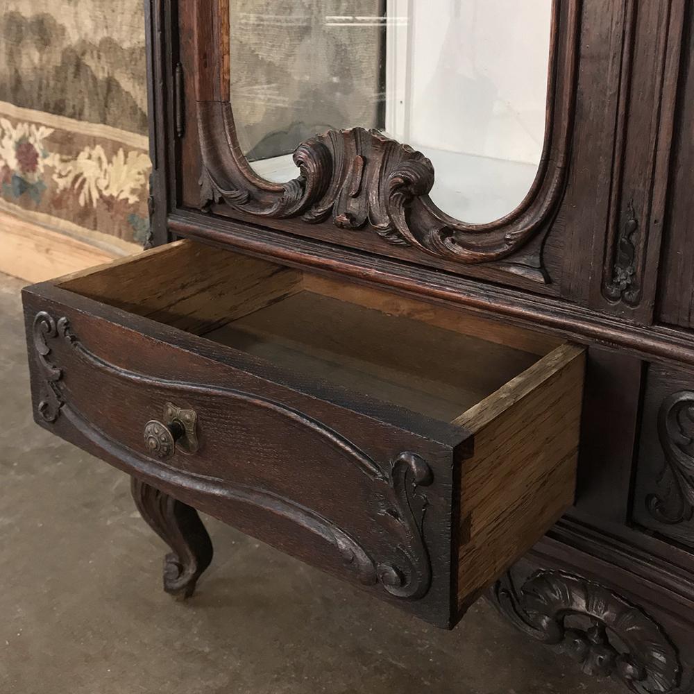 19th Century French Louis XV Marble Top Vitrine 1