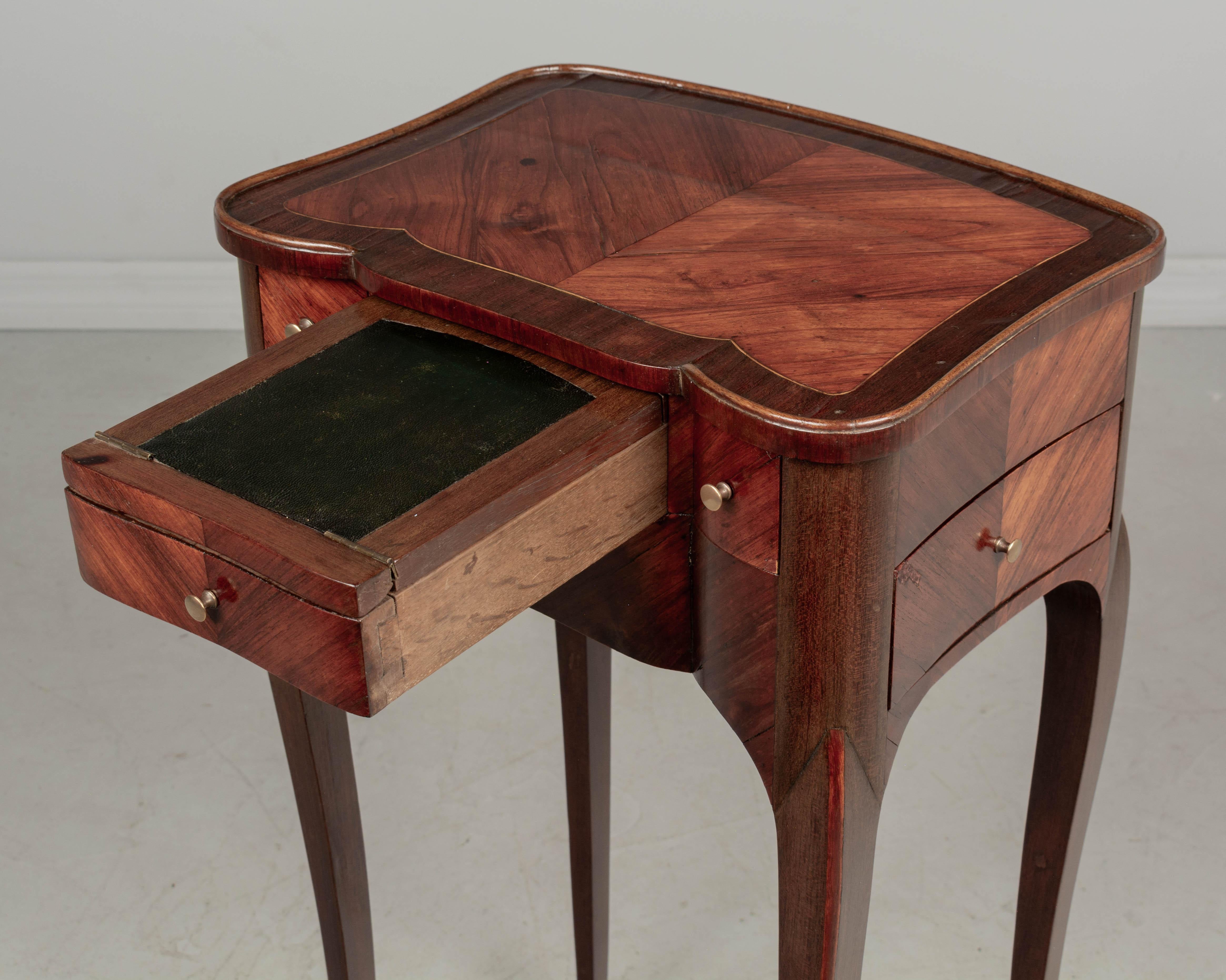 19th Century French Louis XV Marquetry Side Table For Sale 6