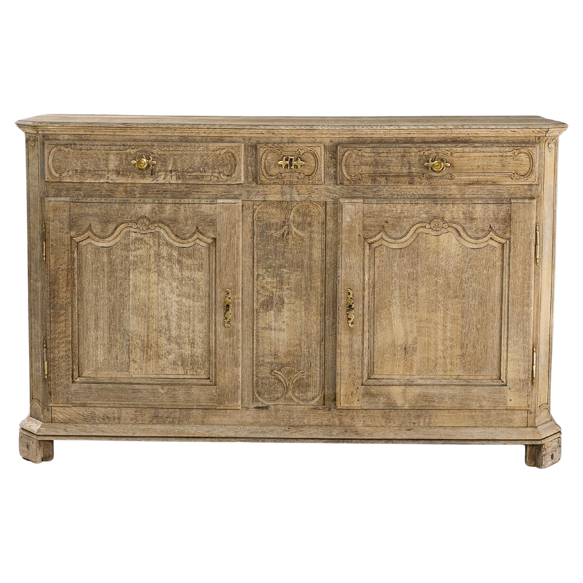 19th Century French Louis XV Oak Buffet