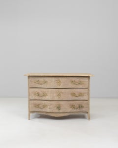 19th Century French Louis XV Oak Chest of Drawers, Serpentine Front