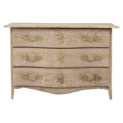 19th Century French Louis XV Oak Chest Of Drawers