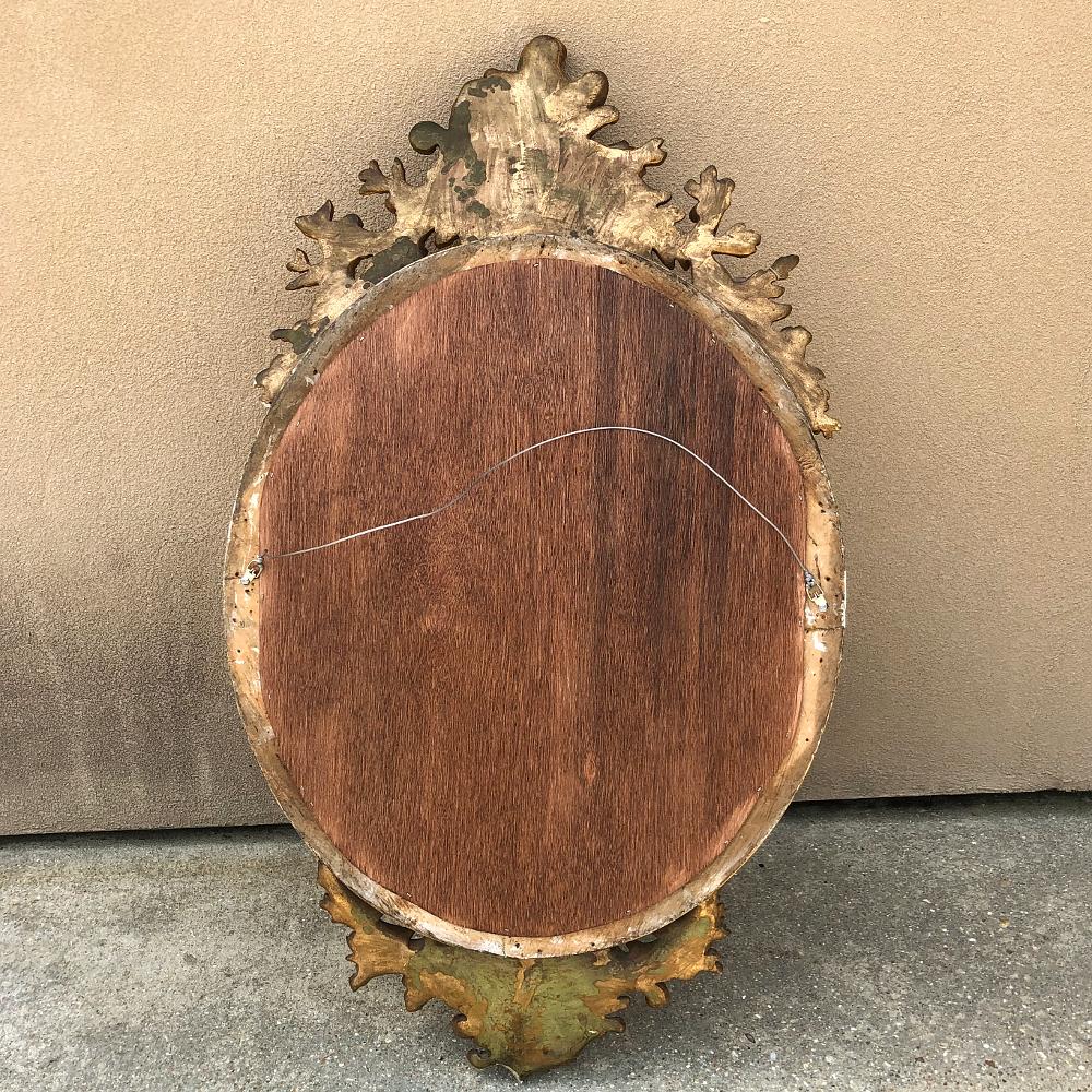 19th Century French Louis XV Oval Gilded Mirror 8