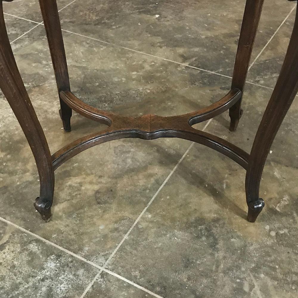 19th Century French Louis XV Oval Marble-Top End Table For Sale 4