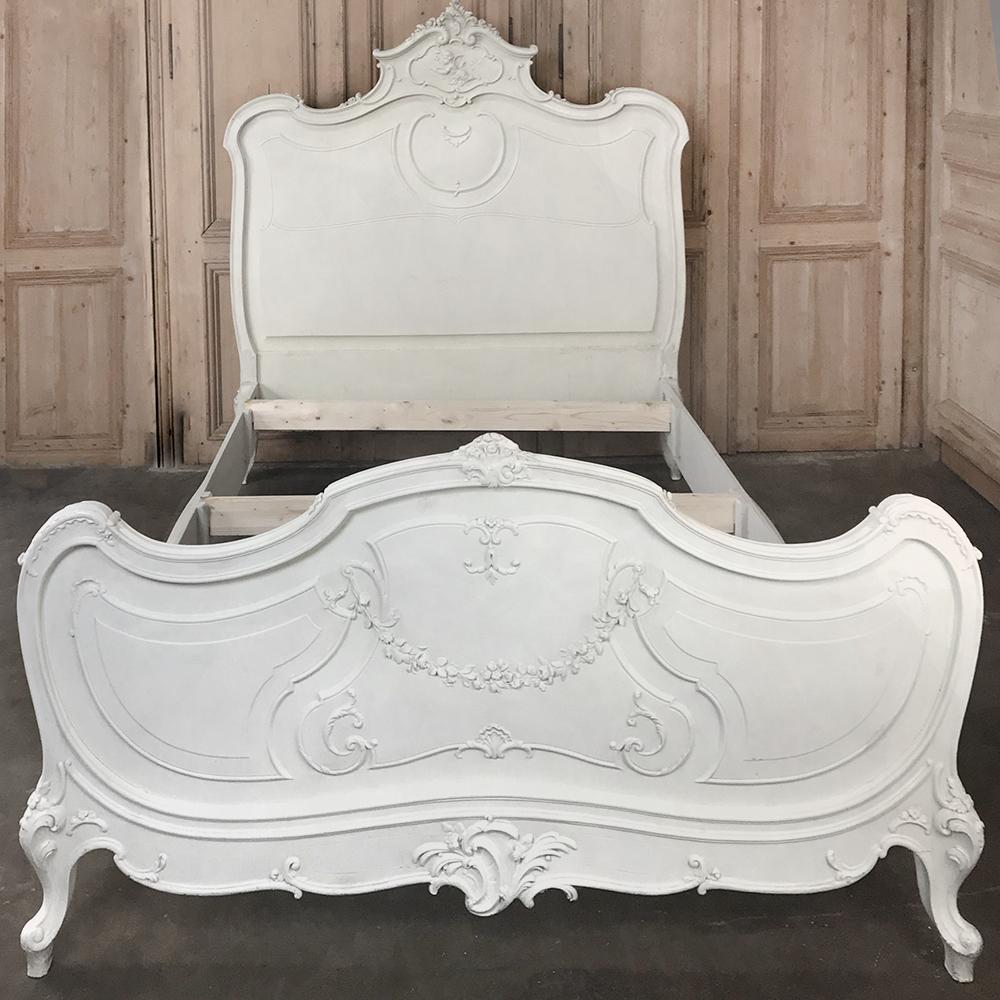 19th Century French Louis XV Painted Bedroom Set 4