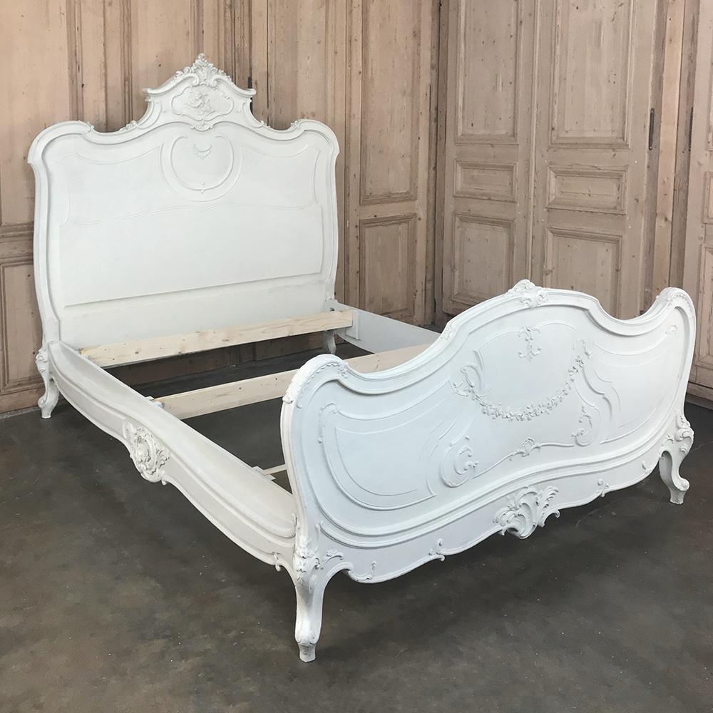 19th Century French Louis XV Painted Bedroom Set 5