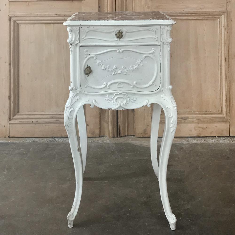 19th Century French Louis XV Painted Bedroom Set 8