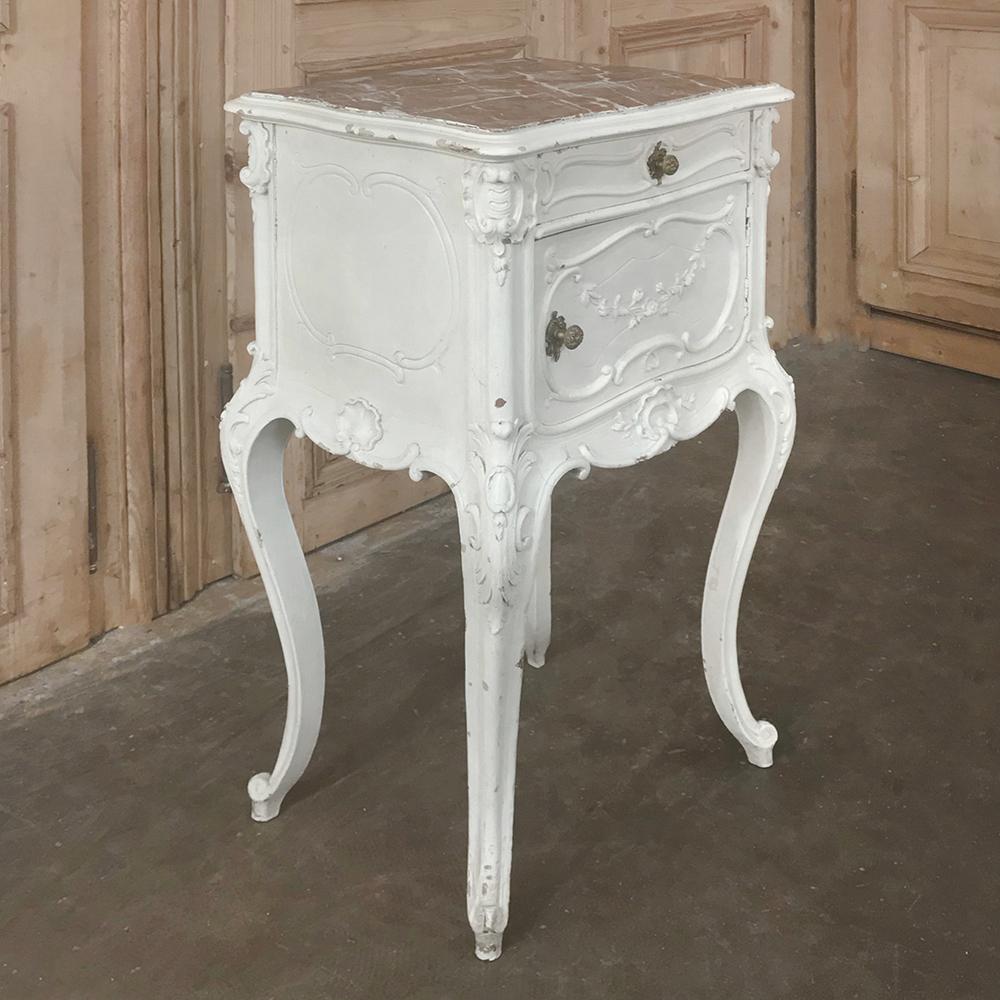 19th Century French Louis XV Painted Bedroom Set 9