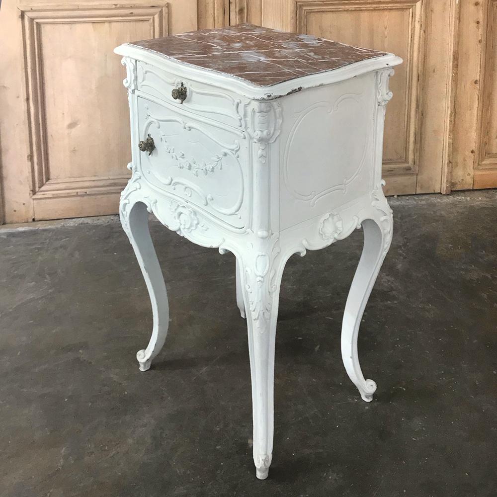 19th Century French Louis XV Painted Bedroom Set 10