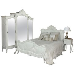 19th Century French Louis XV Painted Bedroom Set