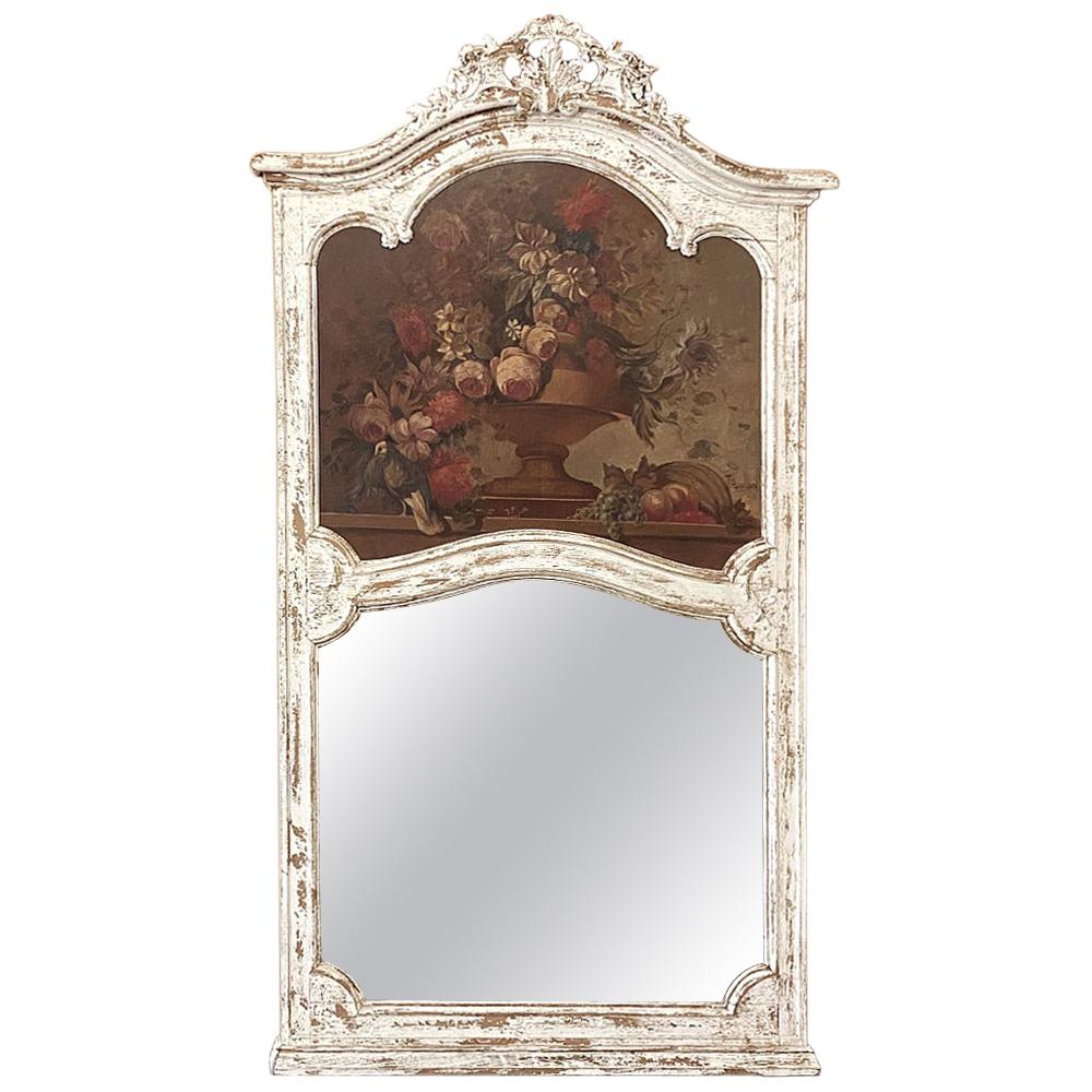 19th Century French Louis XV Painted Trumeau
