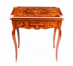 19th Century French Louis XV Revival Ormolu Marquetry Card Games Table