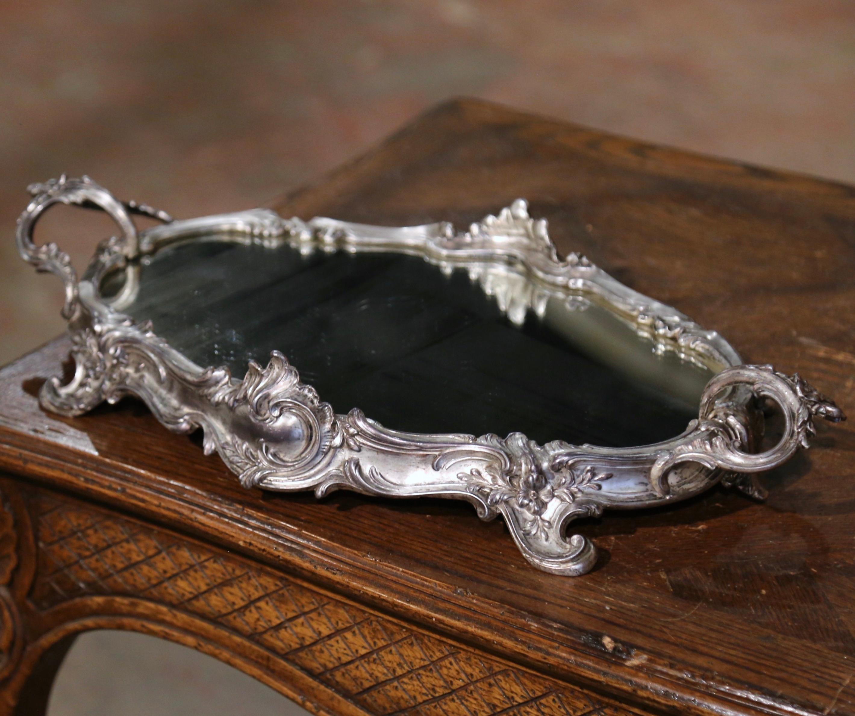 Mercury Glass 19th Century French Louis XV Silver Mirrored Surtout de Table Centerpiece