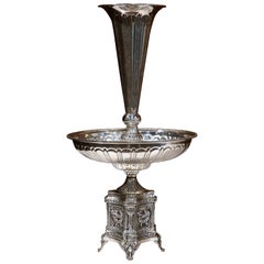 19th Century French Louis XV Silver Plated Epergne Centerpiece