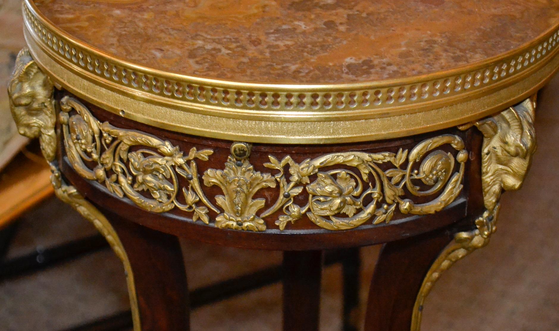 Excellent French Louis XV marble-top stand.