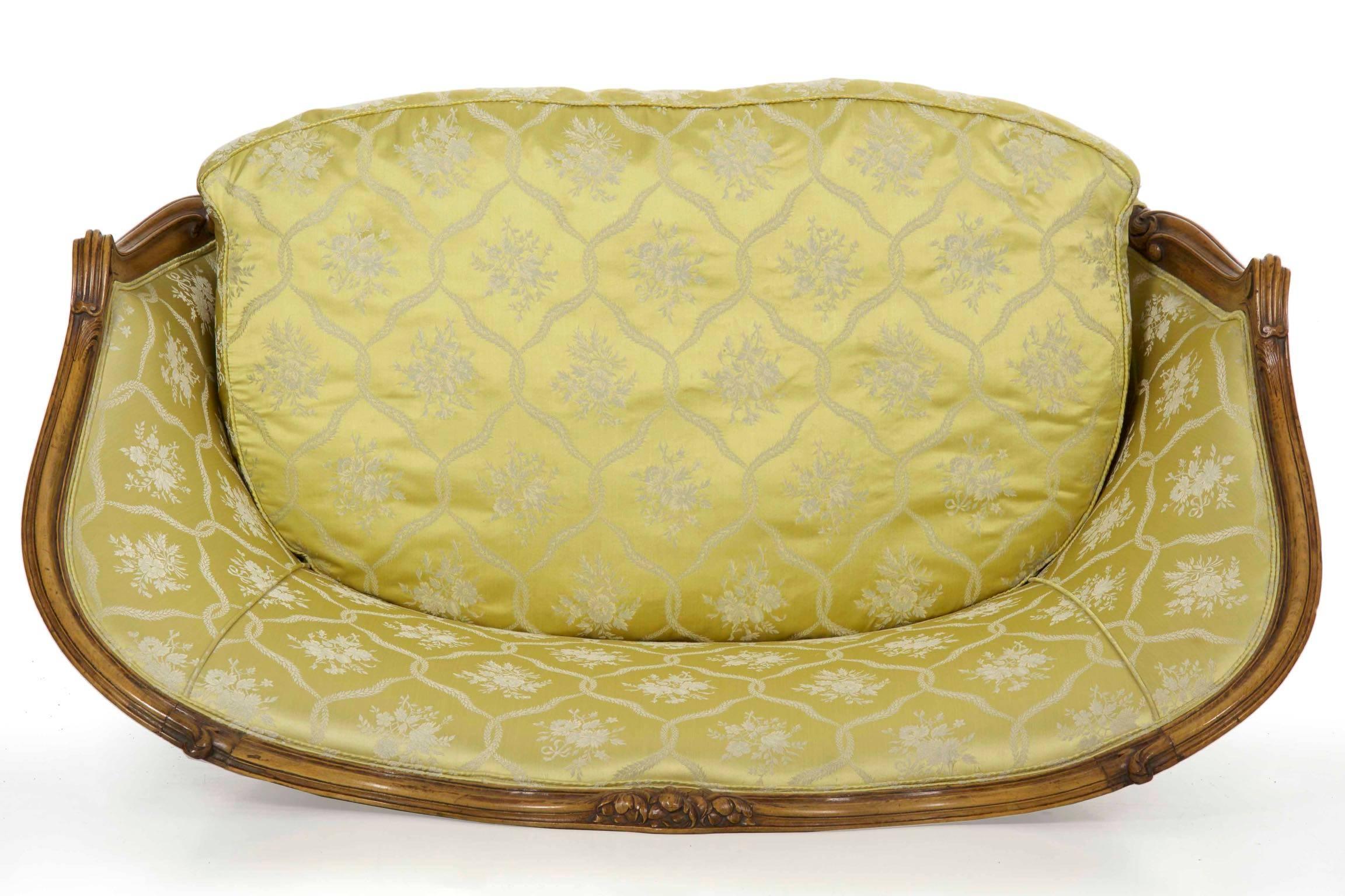 19th Century French Louis XV Style Antique Canapé Sofa Settee 13
