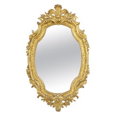 19th Century French Louis XV Style Antique Giltwood Wall Pier Mirror