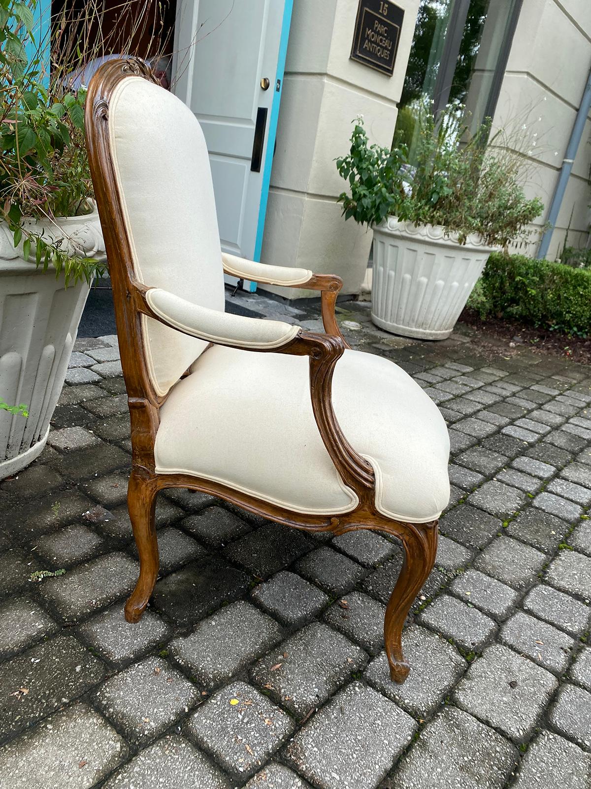 Wood 19th Century French Louis XV Style Armchair from the Baker Furniture Archive