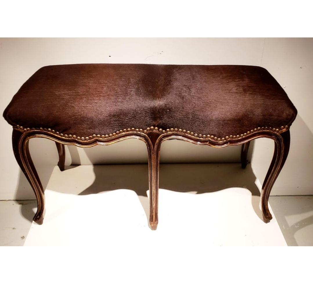 19th Century French Louis XV Style Bench In Good Condition For Sale In Hudson, NY