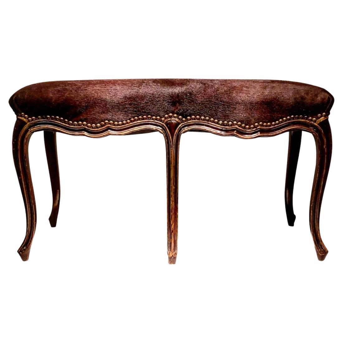 19th Century French Louis XV Style Bench For Sale