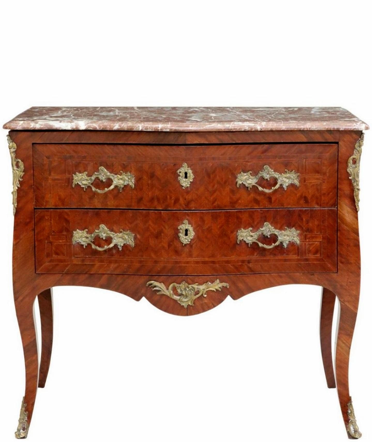 19th Century French Louis XV Style Bombe Commode Sauteuse  In Good Condition For Sale In Forney, TX