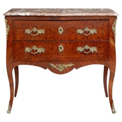 19th Century French Louis XV Style Bombe Commode Sauteuse 