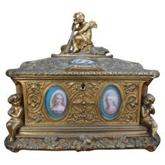 Antique 19th Century French Louis XV Style Bronze Box.