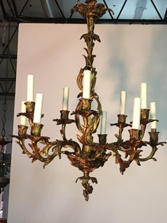 19th Century French Louis XV Style Bronze Chandelier