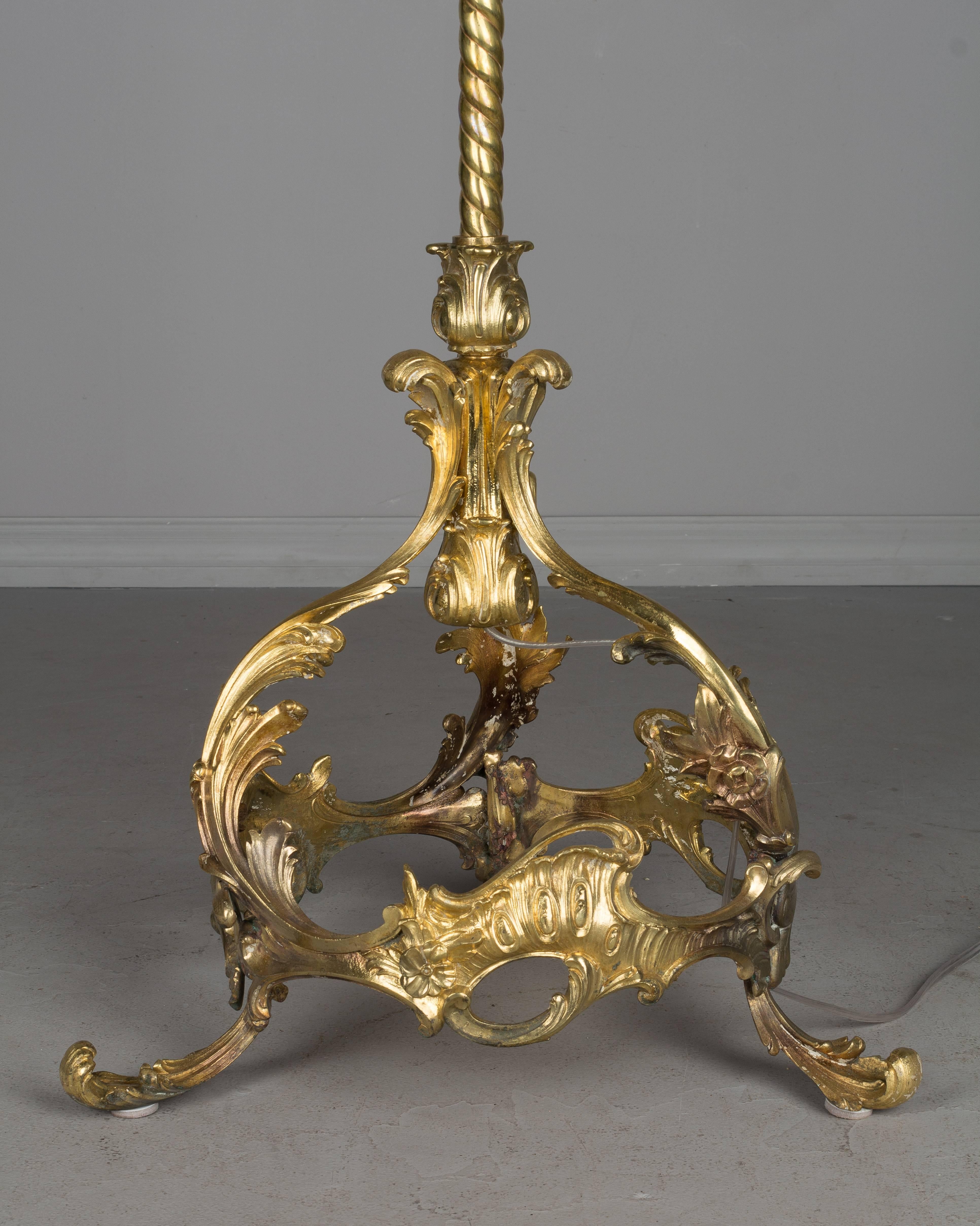 French Louis XV Style Bronze Floor Lamp 1