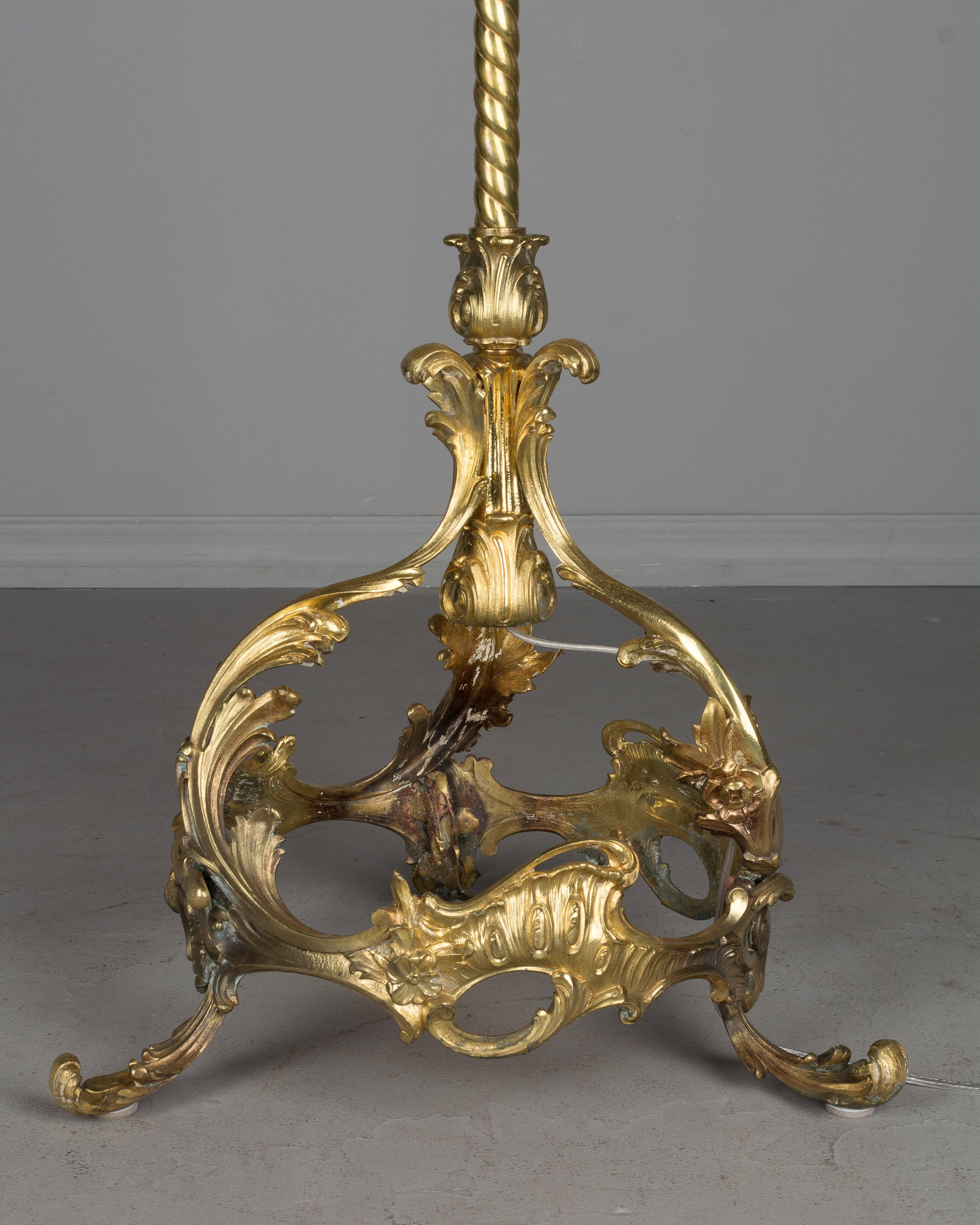 French Louis XV Style Bronze Floor Lamp 2