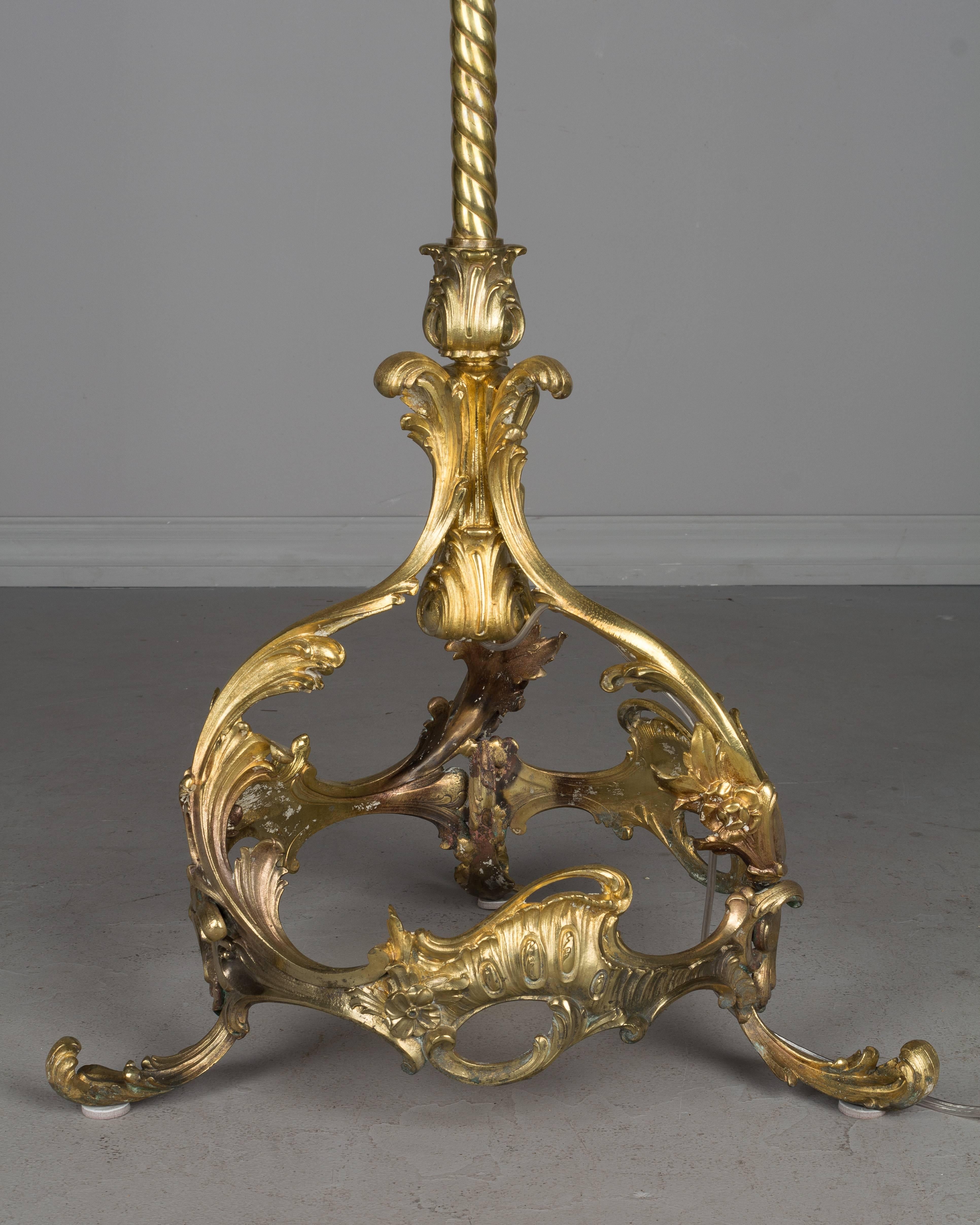 French Louis XV Style Bronze Floor Lamp 3