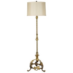 French Louis XV Style Bronze Floor Lamp