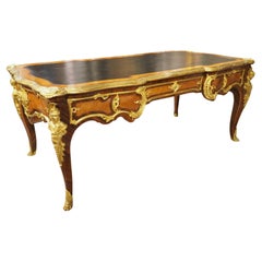19th Century French Louis XV Style Bureau Plat “à Têtes De Guerriers Antiques”