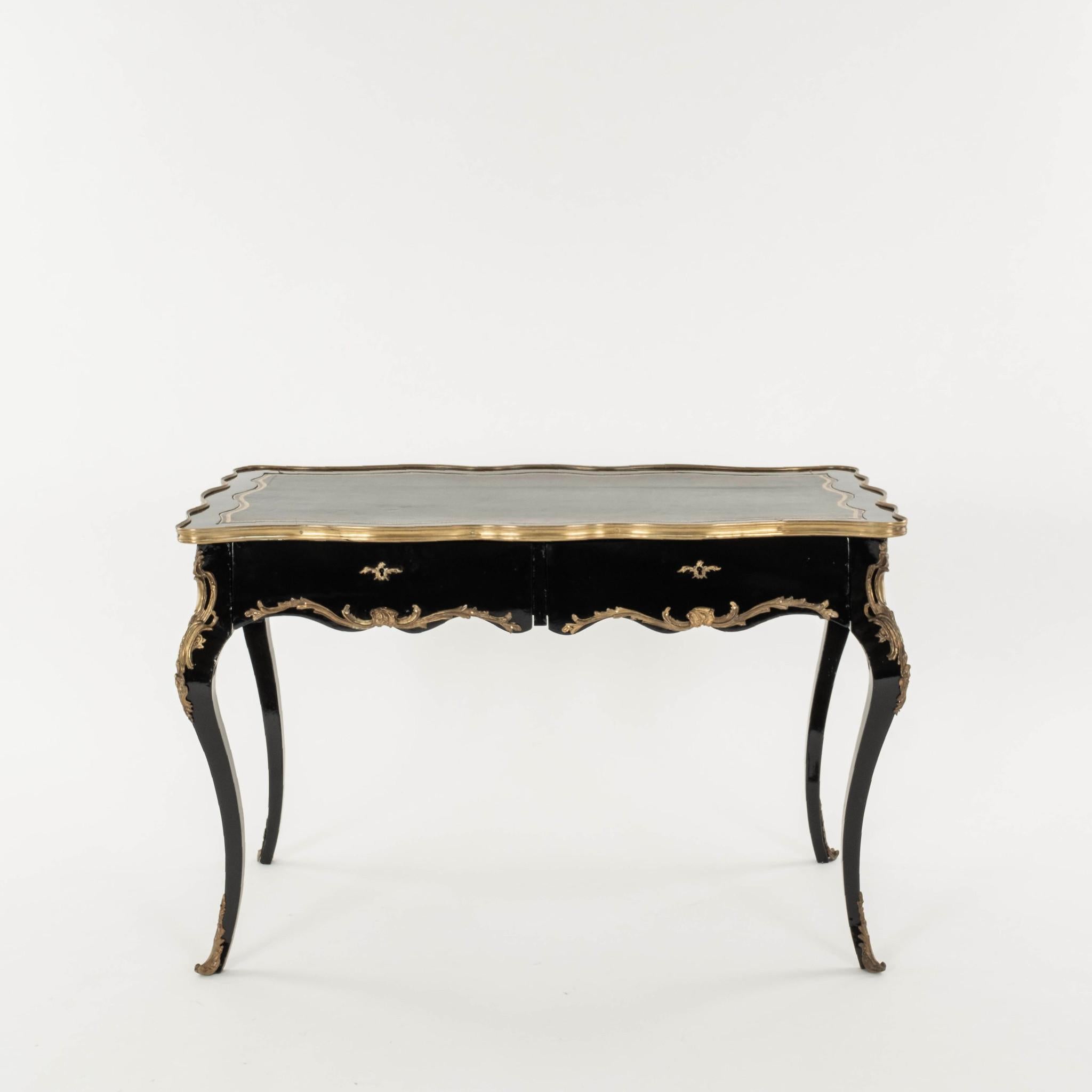 19th Century French Louis XV Style Bureau Plat For Sale 5