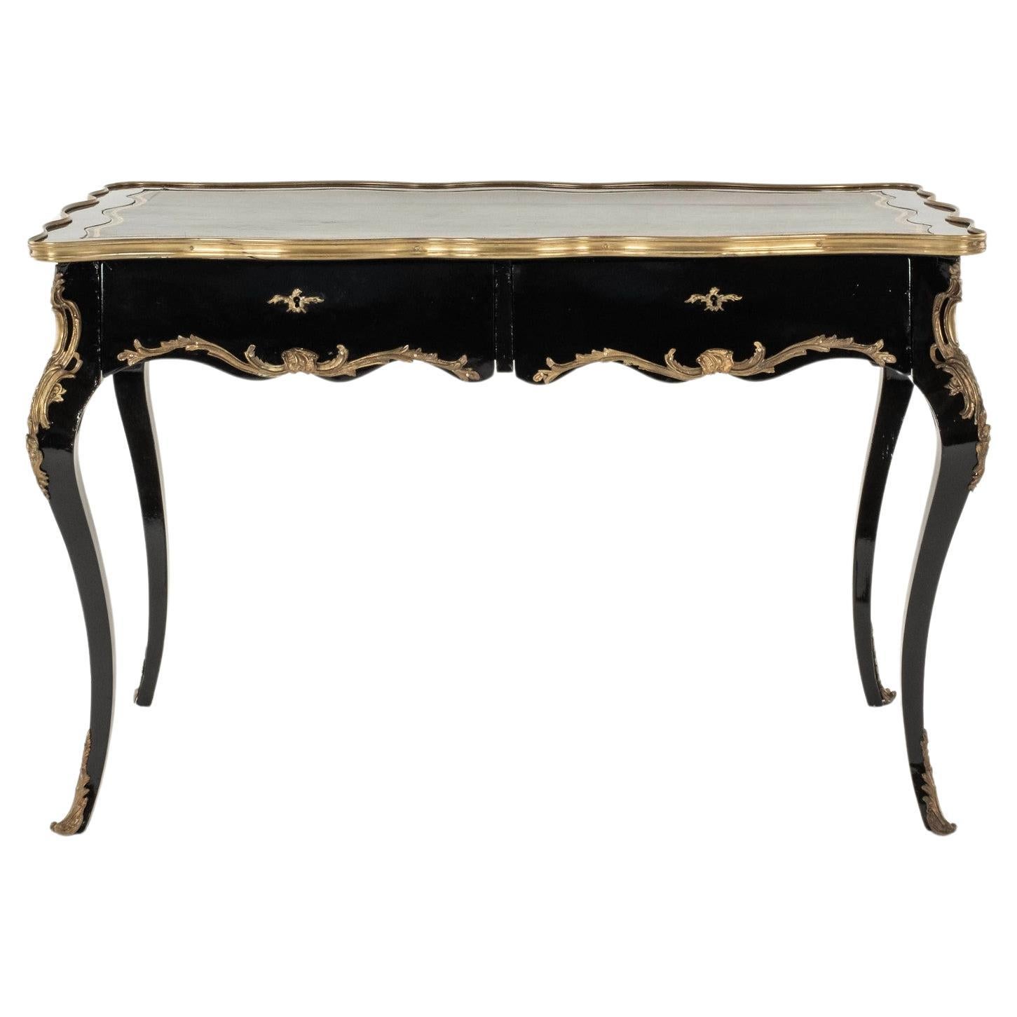 19th Century French Louis XV Style Bureau Plat For Sale