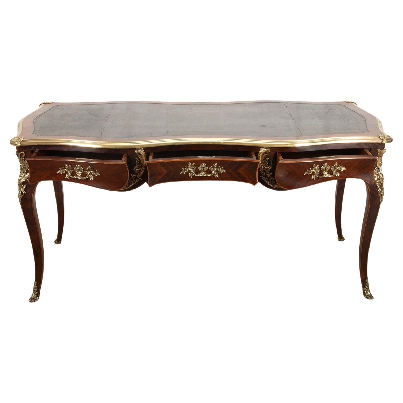 19th Century French Louis XV Style Bureau Plat