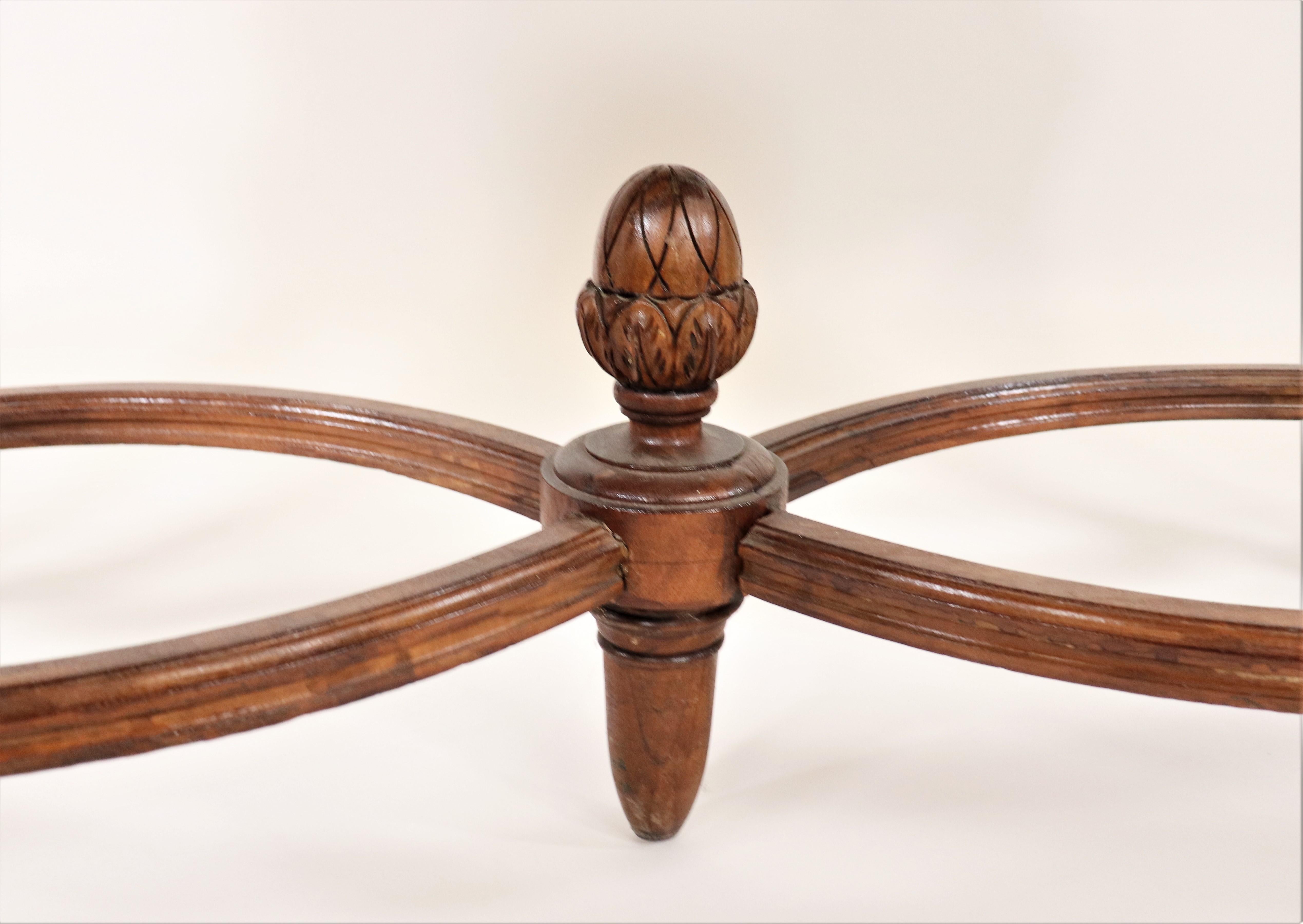 19th Century French Louis XV Style Carved Walnut and Marble Console Table For Sale 12