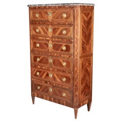 Antique 19th Century French Louis XV Style Chiffonier or Tall Chest