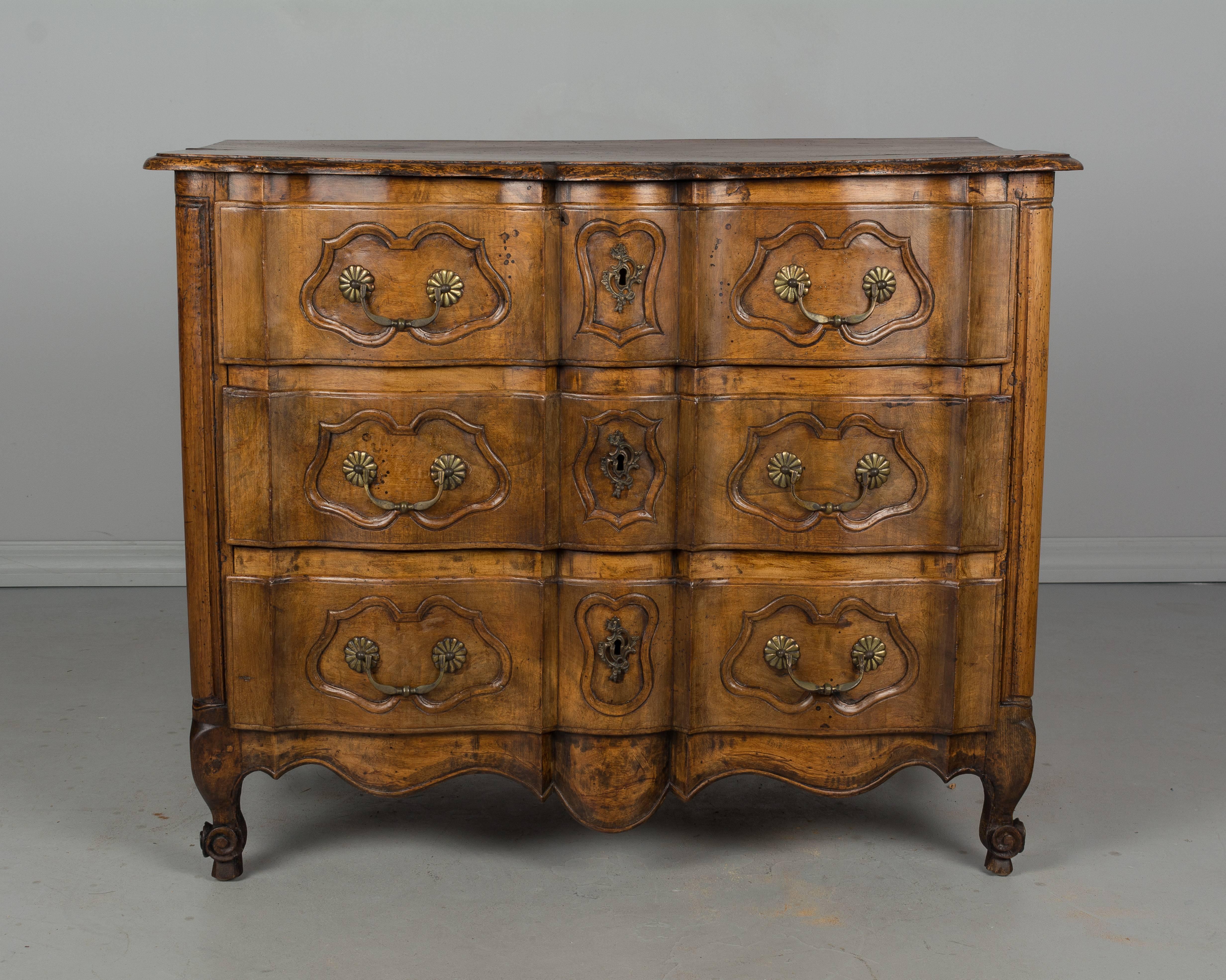 Hand-Carved 19th Century French Louis XV Style Commode