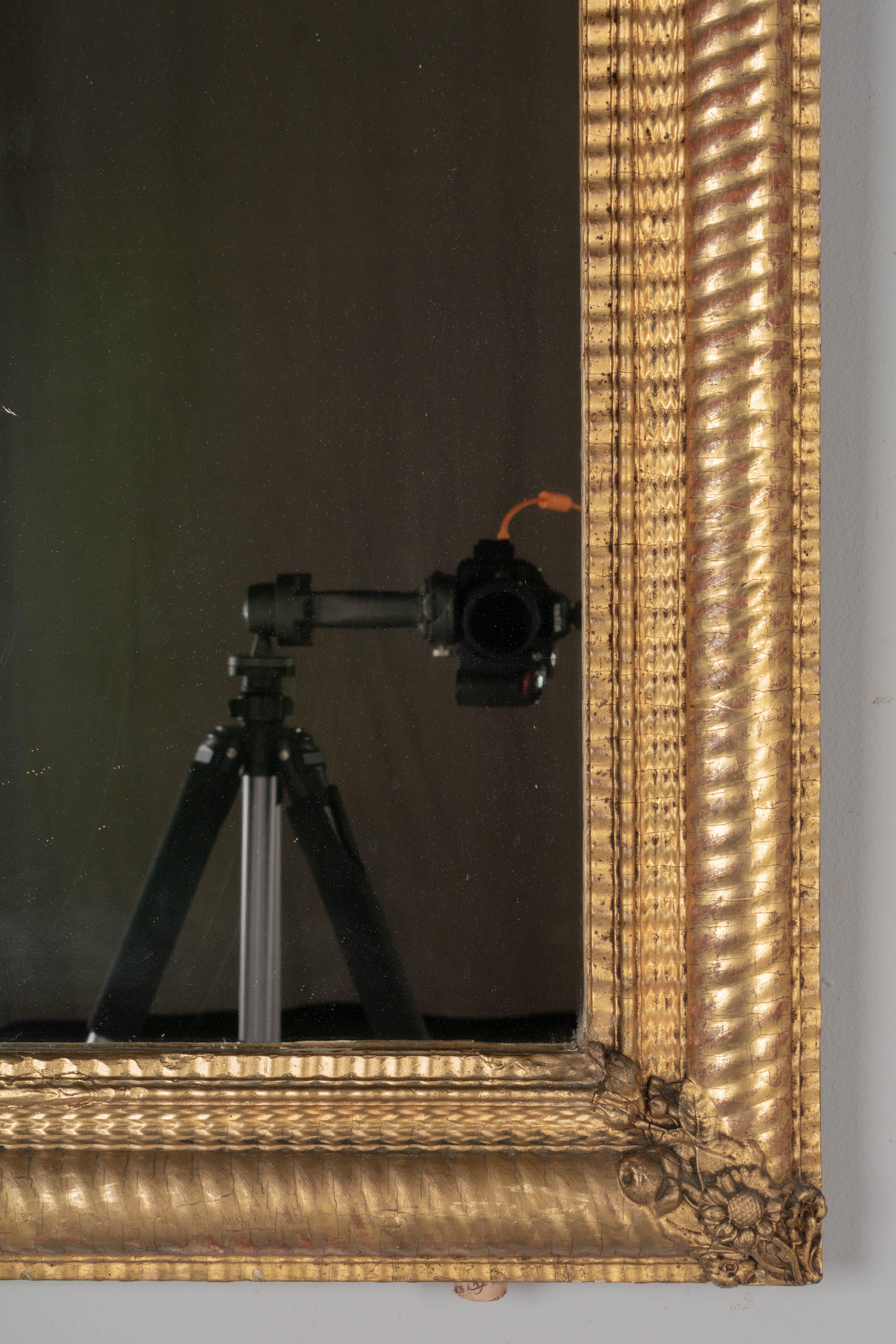 19. Jahrhundert Französisch Louis XV Stil vergoldeten Spiegel im Angebot 1